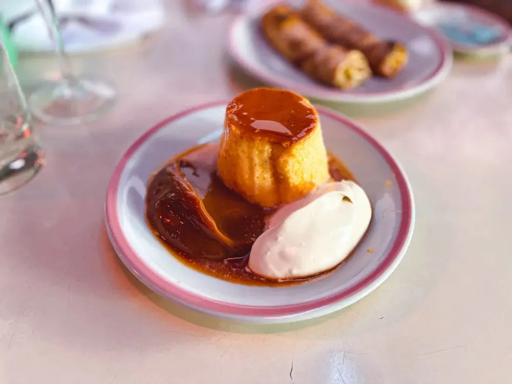 Flan mixto